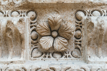ancient flower relief