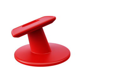 3D kicking tee plastic stand, isolated on white background	
