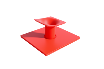 3D kicking tee plastic stand, isolated on white background	
