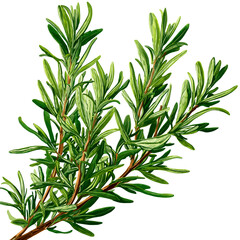 Fototapeta premium Rosemary Herb Botanical Illustration for Kitchen Decor