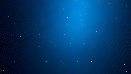 Fototapeta premium Abstract deep blue gradient background with subtle floating particles and light rays