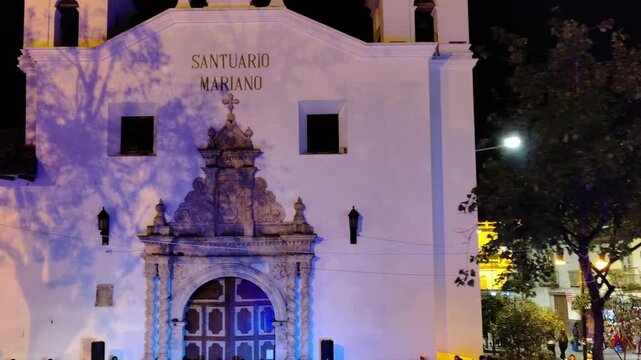 Historic center of cuenca from bus tour pov video