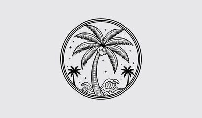 vintage palm tree.eps