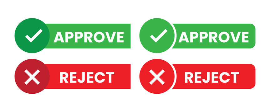Vector art of approve and reject buttons vector design