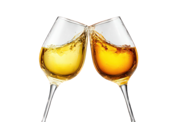 Two Wineglasses Clinking In Celebration