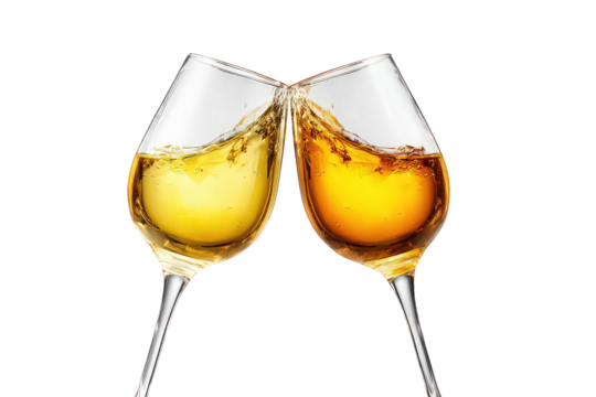 Two Wineglasses Clinking In Celebration