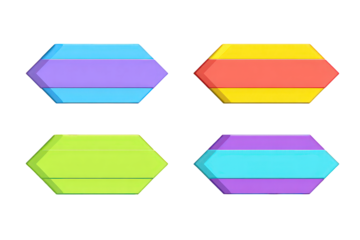 Colorful Geometric Shapes On Black Background