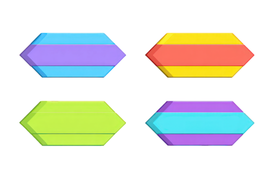 Colorful Geometric Shapes On Black Background - Powered by Adobe