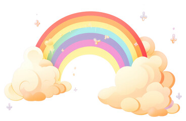 PNG A rainbow backgrounds nature sky.