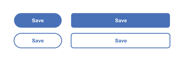 Vector art of save button set