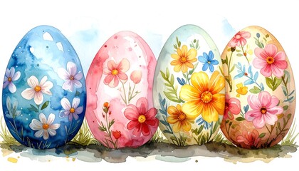 Watercolor Easter Eggs