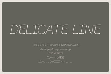 Delicate Line Elegant Decorative Italic Font A sophisticated and minimalist script typeface featuring thin, graceful lines, perfect for luxury branding, wedding invitations, and elegant editorial des
