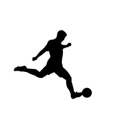 Soccer Player Kicking Ball