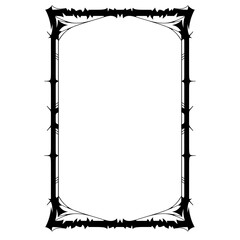 Vector Halloween black frame on white background. SVG