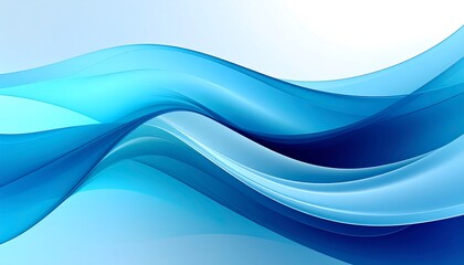 Obraz premium Abstract Blue Wave Flowing Background Design.