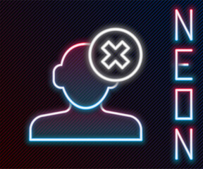 Glowing neon line Solution to the problem in psychology icon isolated on black background. Therapy for mental health. Colorful outline concept. Vector