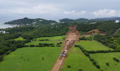 Building new road on green hill
