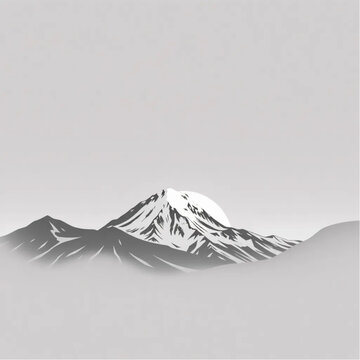 A photorealistic depiction of Mount Denali during sunset in spring, under clear sky conditions, capturing unique natural textures and atmospheric mood.