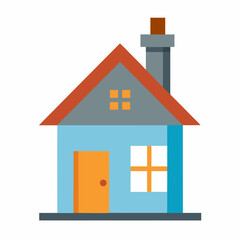 house on white background