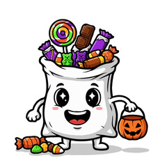 Cartoon illustration of Halloween or fantasy themed character, spooky cute vector design, EPS file