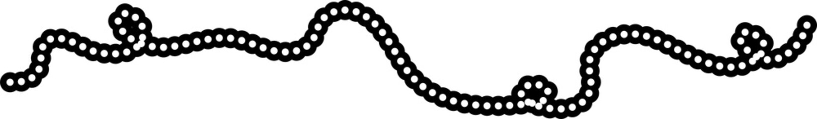 Dotted line set collection, curve, spiral, swirl