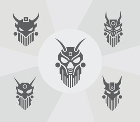 black and white cats vector illustration
