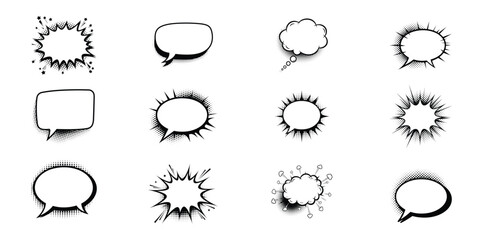 Comic Speech and Thought Bubbles Collection