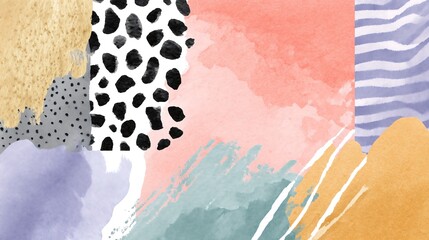 Modern Abstract Watercolor Geometric Background