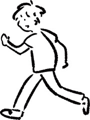 走る人のイラスト