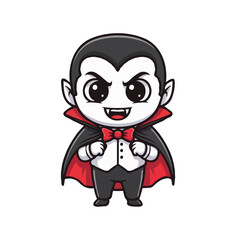 Fototapeta premium Cartoon illustration of Halloween or fantasy themed character, spooky cute vector design, EPS file