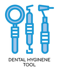Dental dental hyginene tool medical flat glyph illustration