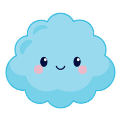 Fluffy cloud vector