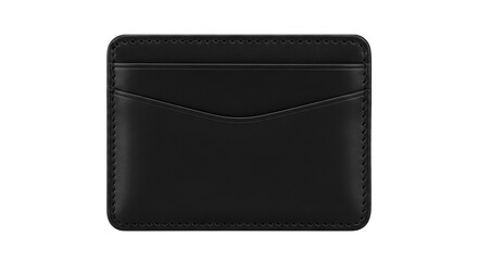Black Leather Card Holder Mockup