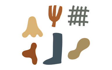 Assorted Abstract Modern Organic and Geometric Shapes