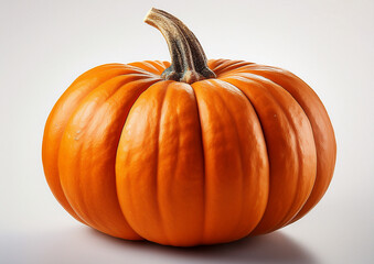 Zucca matura su sfondo bianco