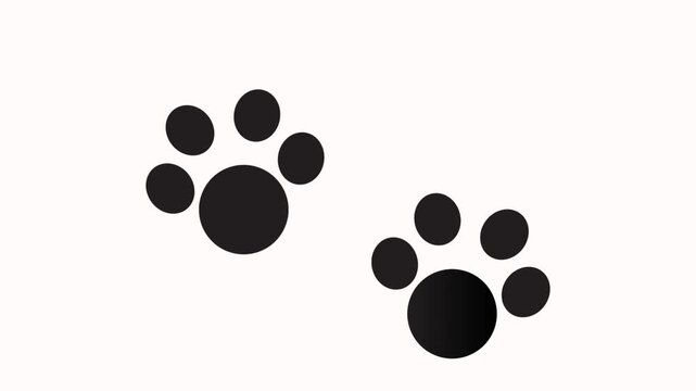 paw icon animation simple flat