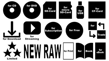 プロダクトパッケージのデザインパーツ