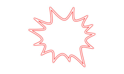 Red Neon Comic Burst