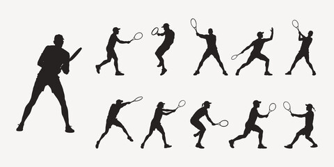 silhouettes of Tennis