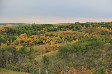 Fototapeta premium Fall scenery in the Qu'Appelle Valley