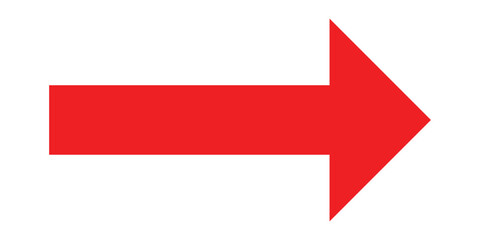 Red isolated arrowhead icons on white background. Simple abstract pointing vector icons on white page .Right side arrowhead icon. Bold arrow-head icons set. 