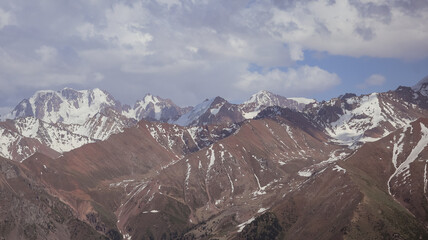 Panoramic view from bukreev peak Almaty