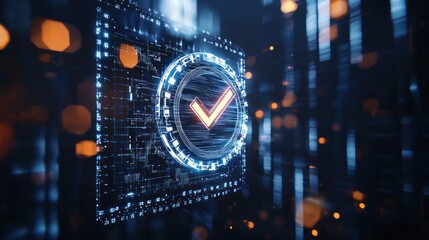 Digital technology check mark