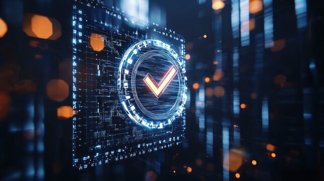 Digital technology check mark