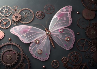 background with butterfly AI Generated