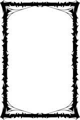 Halloween black frame a transparent background. png; 300 dpi.