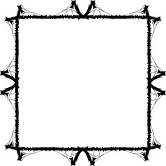 Halloween black frame a transparent background. png; 300 dpi.