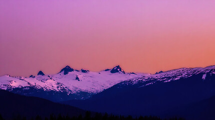 alpine. Panoramic alpine landscape at dusk with warm golden light on mountain peaks. travel magazines, destination branding, designed for outdoor magazines and nature guides.
