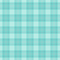 Classic turquoise plaid pattern. Seamless textile design with woven texture. Versatile background for fashion, decor,  graphic projects.