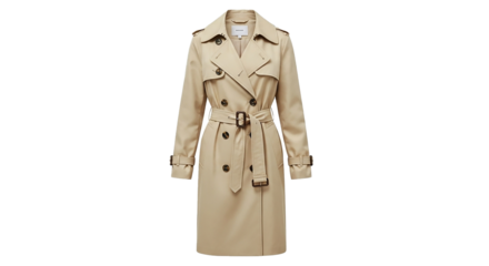 female fashion coat crame trasparant background